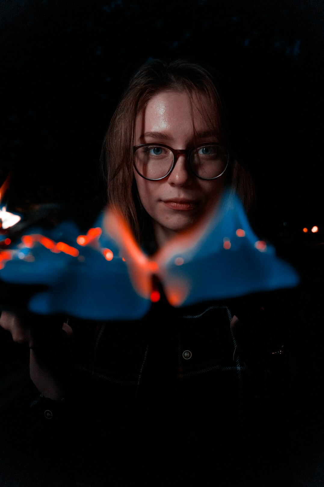 Portrait of a Polish photo editor with glasses